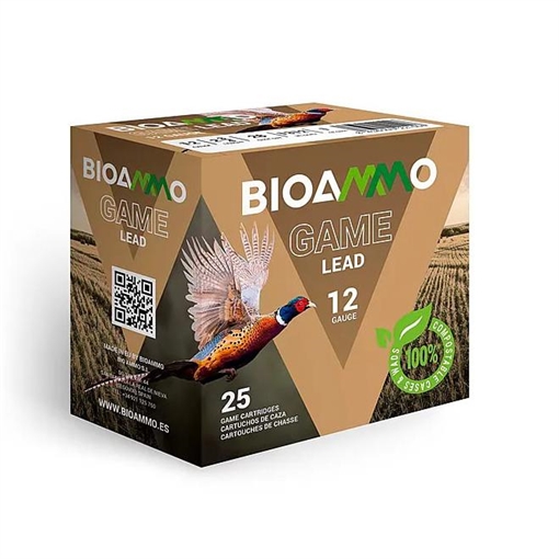 Picture of BIOAMMO Lead Game Pheasant Shotshells 12 ga 2-3/4" 1-1/4 oz 1250 fps #6 25/ct BL3660