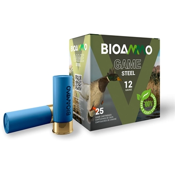 Picture of BIOAMMO Steel Game Waterfowl Shotshells 12 ga 2-3/4" 1 oz 1265 fps #4 25/ct BLS2840
