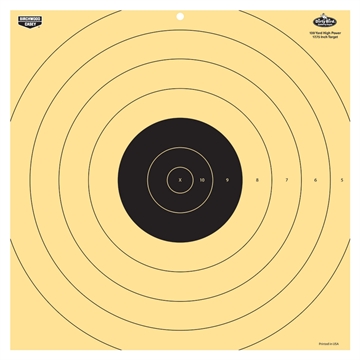 Picture of Birchwood Casey Dirty Bird 17.25" Bullseye Tagboard Hanging 100 yds Rifle Black/White 5 Pack 35186