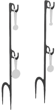 Picture of Birchwood Casey AR500 Gong, Rimfire Target Set, 1/4", 1-Hole, White, Includes 4 Round Steel Targets BC-41580