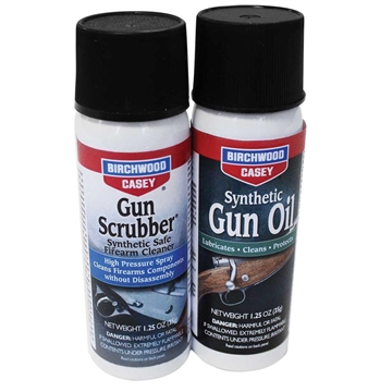 Picture of Birchwood Casey 33329 Gun Scrubber & Synthetic Gun Oil Combo Pack 1.25 oz Aerosol 2 Pack 33329 BC-33329