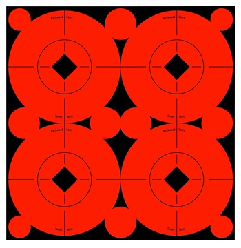 Picture of Birchwood Casey 33903 Target Spots Self-Adhesive Paper Black/Orange 3" Bullseye 40 Pack 33903 BC-33903