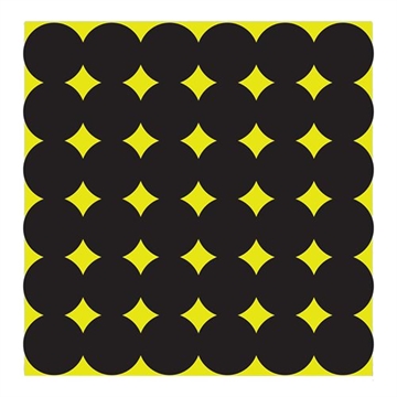 Picture of Birchwood Casey 34115 Shoot-N-C Pasters Black Adhesive Paper 1" 12 PK 34115 BC-34115