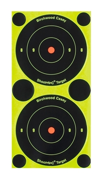 Picture of Birchwood Casey 34375 Shoot-N-C Reactive Target Self-Adhesive Paper Black/Yellow 3" Bullseye 240 Pack 34375 BC-34375