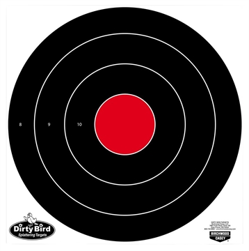 Picture of Birchwood Casey 35185 Dirty Bird 17.25" Bullseye Tagboard Hanging Black/White 5 Pack 35185 BC-35185
