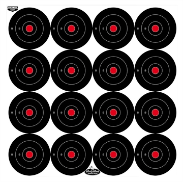 Picture of Birchwood Casey 35309 Dirty Bird 3" Bullseye Tagboard Hanging Black/White 12 PK 35309 BC-35309