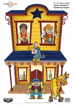 Picture of Birchwood Casey Pregame Saloon/Patrons Paper Hanging Universal 12" x 18" Multi-Color 8 Per Pkg 35564