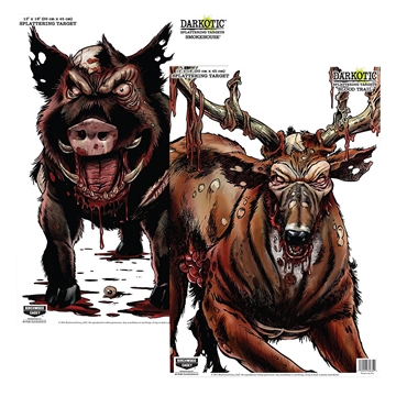 Picture of Birchwood Casey Smokehouse Zombie Deer/Hog Hanging Smokehouse Blood Trail All Firearms 12" x 18" Impact Enhancement Splatter 8 Targets 35627