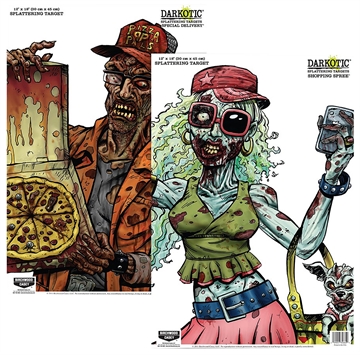 Picture of Birchwood Casey Darkotic Combo Pack 18" x 12" Multi-Color Impact Enhancement Splatter Neon Green/White 8 Pack 35628