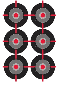 Picture of Birchwood Casey Dirty Bird 12"x18" Splatter Target Multiple Bull's Eye - 100/ct BC-35703