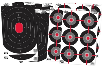 Picture of Birchwood Casey Dirty Bird Combo Pack Silhouette/Bullseye Paper Target 12" x 18" 8 Per Pkg 35725