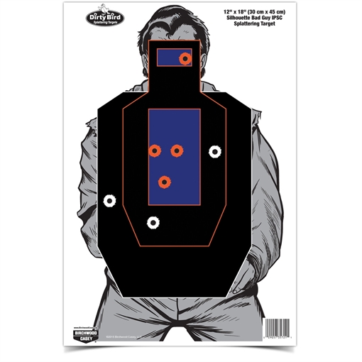 Picture of Birchwood Casey Dirty Bird Silhouette Tagboard Hanging Universal 12" x 18" Black/Blue/White 8 Per Pkg 35728