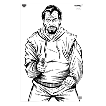 Picture of Birchwood Casey EZE-Scorer Silhouette Paper Hanging 23" x 35" Black/White 5 Pack 37019