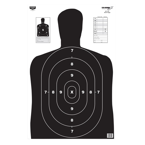 Picture of Birchwood Casey EZE-Scorer BC-27 Silhouette Paper Hanging 23" x 35" Black 5 Pack 37020