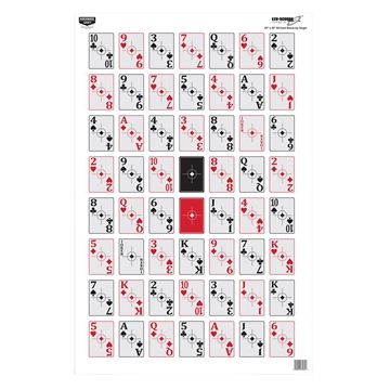Picture of Birchwood Casey EZE-Scorer Playing Cards Paper Hanging 23" x 35" Multi-Color 5 Pack 37026