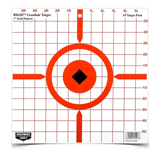 Picture of Birchwood Casey 37210 Rigid Sight-In Crosshair Hanging Tagboard 12" Black/White 10 Pack 37210 BC-37210