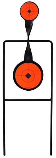 Picture of Birchwood Casey 46221 World of Targets Sharpshooter Rimfire Pistol/Rifle AR500 Steel Black/Orange Bullseye Illustration Impact Enhancement Motion 46221 BC-46221