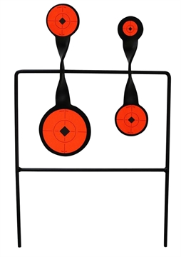 Picture of Birchwood Casey 46422 World of Targets Duplex Rimfire Pistol/Rifle AR500 Steel Black/Orange Bullseye Illustration Impact Enhancement Motion 46422 BC-46422