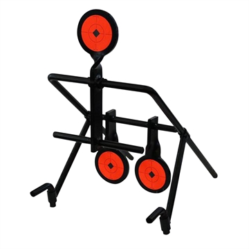 Picture of Birchwood Casey World of Targets Gallery 44 Magnum Resetting Target 3.75" Handgun Black/Orange Steel Circle w/Crosshair & Diamond 47044