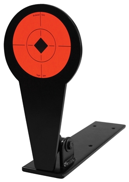 Picture of Birchwood Casey World of Targets Popper 4" Rimfire Pistol/Rifle Black/Orange Steel Diamond Standing Includes Ground Stakes 47524