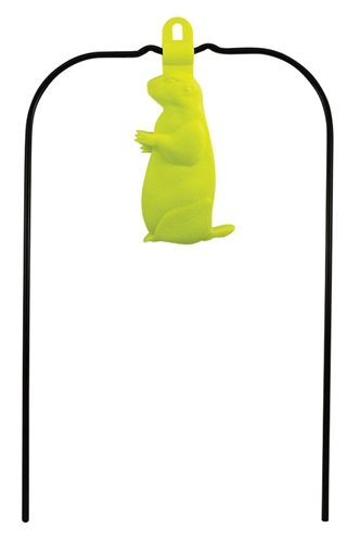 Picture of Birchwood Casey Ground Strike Hanging Prairie Dog Pistol/Rifle Rubber/Metal Yellow Prairie Dog Illustration Impact Enhancement Motion 48022