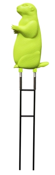 Picture of Birchwood Casey Ground Strike Prairie Chuck Pistol/Rifle Rubber/Metal Yellow Green Prairie Dog Illustration Impact Enhancement Motion 48030
