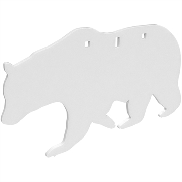 Picture of Birchwood Casey AR500 Gong, Bear Silhouette Target, 3/8", 3-Hole, White BC-47703
