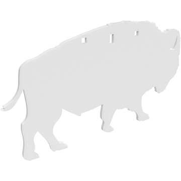 Picture of Birchwood Casey AR500 Gong, Bison Silhouette Target, 3/8", 3-Hole, White BC-47704