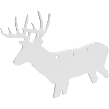 Picture of Birchwood Casey AR500 Gong, Deer Silhouette Target, 3/8", 3-Hole, White BC-47702