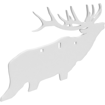Picture of Birchwood Casey AR500 Gong, Elk Silhouette Target, 3/8", 3-Hole, White BC-47700