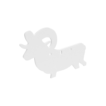 Picture of Birchwood Casey AR500 Gong, Ram Silhouette Target, 3/8", 3-Hole, White BC-47705