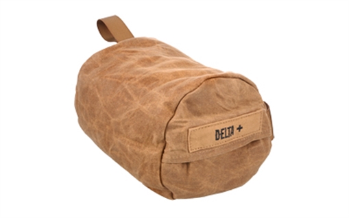 Picture of Birchwood Casey Steady Shot Delta, Large Ultralight, Polymer Filled Shooting Bag, Waxed Canvas, Tan, Zippered Access Pocket, Large Handle, Sling Loop, Carabine Loop BC-BAG-SSDLU