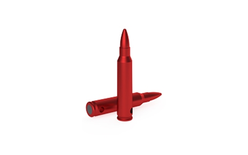 Picture of Birchwood Casey DURACAP Training Rounds, 223/556NATO, Aluminum Construction, Anodized Finish, Red, 6 Pack BC-DCTR-223