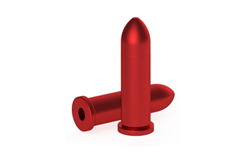 Picture of Birchwood Casey DURACAP Training Rounds, 22LR, Aluminum Construction, Anodized Finish, Red, 6 Pack BC-DCTR-22LR