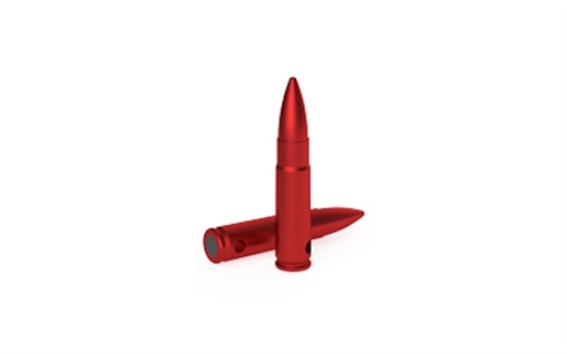 Picture of Birchwood Casey DURACAP Training Rounds, 300 Blackout, Aluminum Construction, Anodized Finish, Red, 6 Pack BC-DCTR-300BO