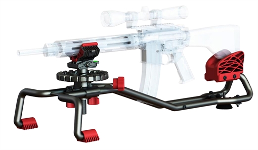 Picture of Birchwood Casey Bravo Shooting Rest Rifle Black/Red Steel 15 lbs BSR