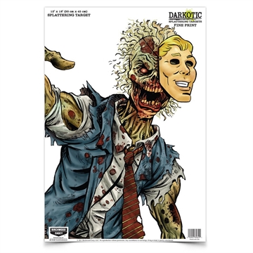 Picture of Birchwood Casey Darkotic Fine Print Zombie Lawyer Paper Hanging Universal 12" x 18" Multi-Color Impact Enhancement Splatter 8 Per Pkg 35645
