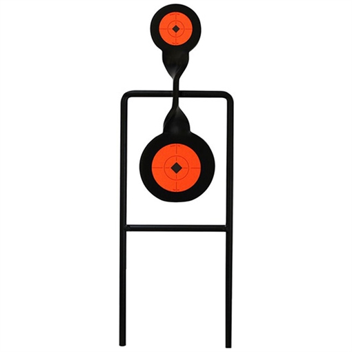 Picture of Birchwood Casey 46244 World of Targets Double Mag Handgun Black/Orange Steel Bullseye Standing 46244 BC-46244
