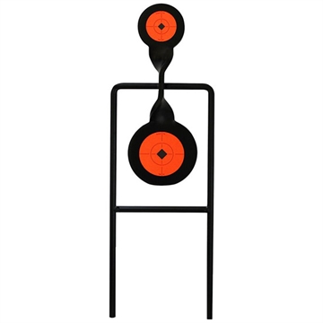 Picture of Birchwood Casey 46244 World of Targets Double Mag Handgun Black/Orange Steel Bullseye Standing 46244 BC-46244