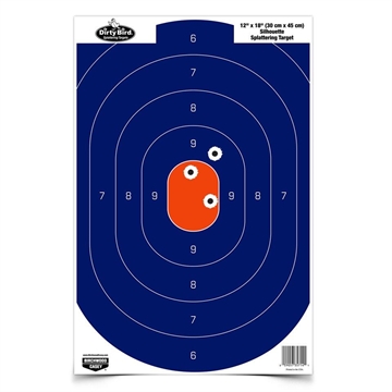 Picture of Birchwood Casey Dirty Bird Silhouette Paper Target 12"x18" Blue/Orange 50/ct BC-35720