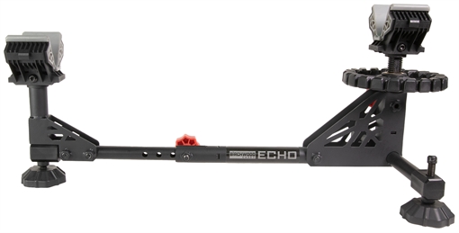 Picture of Birchwood Casey Echo Shooting Rest Black Steel/Red Accents, Non-Slip Rubber Feet, Windage & Elevation Adjustments ESR