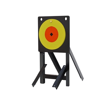 Picture of Birchwood Casey Large Range Spoiler Alert 10" Orange/Yellow AR500 Steel Bullseye 0.50" Thick Includes Crosshair Sticker LCSPLR