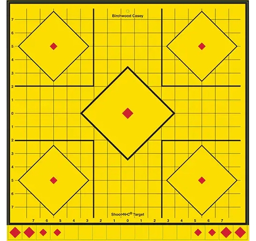 Picture of Birchwood Casey Long Range Self-Adhesive Paper Yellow 17.75" 5-Diamond 5 Pack LRSIT-5PK