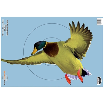 Picture of Birchwood Casey Pregame Duck Paper Hanging Rifle/Shotgun 12" x 18" Impact Enhancement 8 Per Pkg 35407
