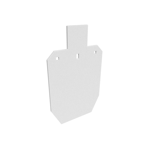 Picture of Birchwood Casey AR500 Gong, 2/3 IPSC Silhouette Target, Double Hang Hole, Powder Coat, White BC-47662