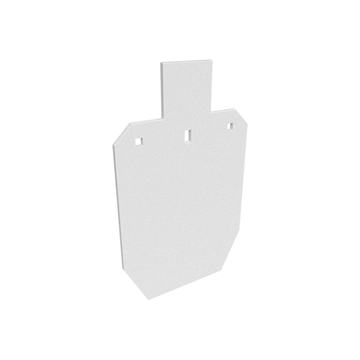 Picture of Birchwood Casey AR500 Gong, 2/3 IPSC Silhouette Target, Double Hang Hole, Powder Coat, White BC-47662