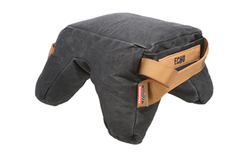 Picture of Birchwood Casey Steady Shot Echo, Heavy, Polymer Fill Shooting Bag, Waxed Canvas, Black, Zippered Access Pocket, Large Handle, Sling Loop BC-BAG-SSEH