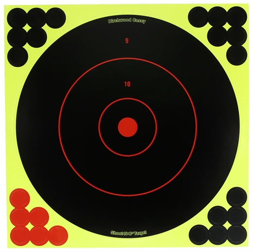 Picture of Birchwood Casey Target Dispenser Adhesive Paper 12" Bullseye Includes Pasters 25 Per Pack TDSNC1225PK