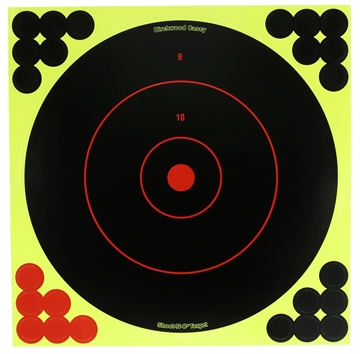 Picture of Birchwood Casey Target Dispenser Adhesive Paper 8" Bullseye Includes Pasters 25 Per Pkg TDSNC825PK