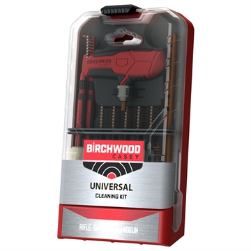 Picture of Birchwood Casey Universal Cleaning Kit Multi-Caliber/Multi-Gauge 22 Pieces Black/Red UNVCLNKIT